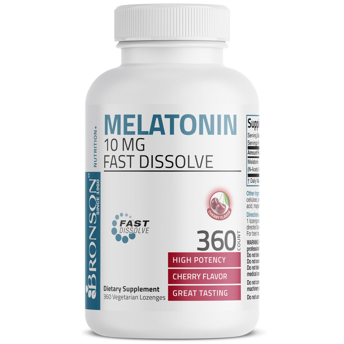 Bronson Melatonin 10mg Fast Dissolve Cherry Flavored Tablets