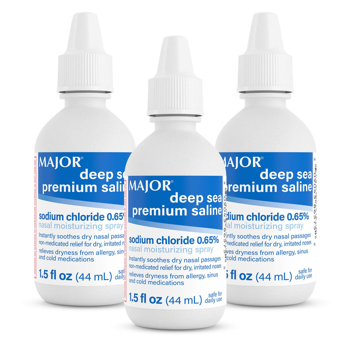 MAJOR Deep Sea Premium Saline Nasal Moisturizing Spray - 3 Pack