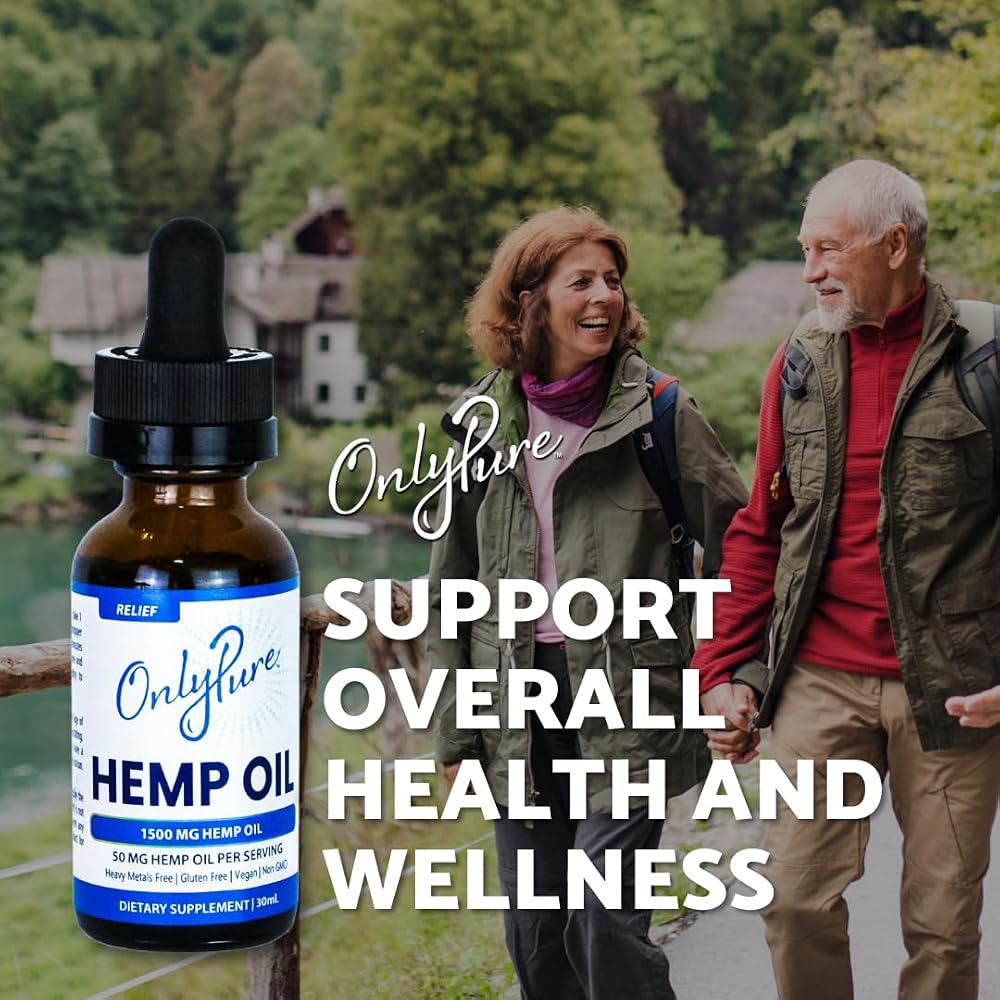 OnlyPure Relief Hemp Oil Extract Drops 1500 mg - 30 mL - image 3