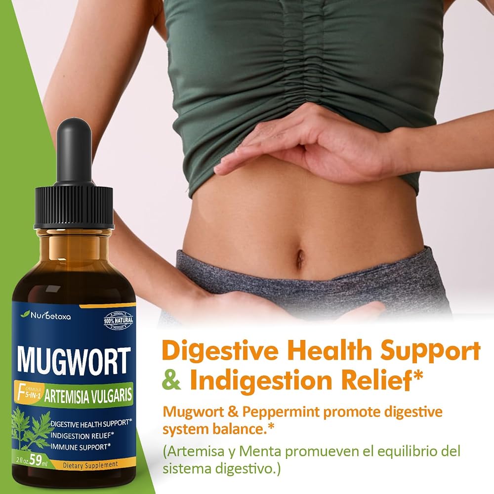 Nurbetoxa Mugwort Herb Extract Drops Digestive Support - 2 Fl Oz - image 2