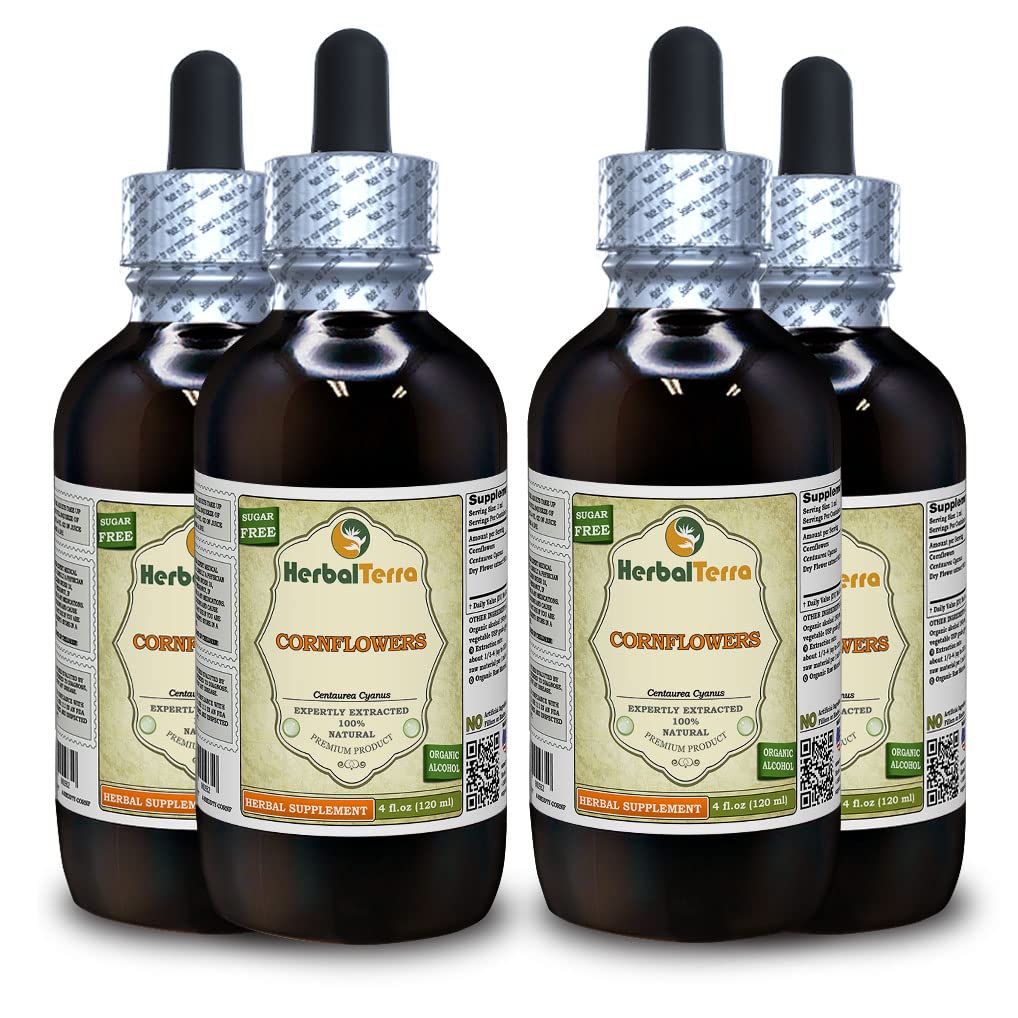 Herbal Terra Cornflowers Tincture Liquid Extract - 4x4 fl.oz