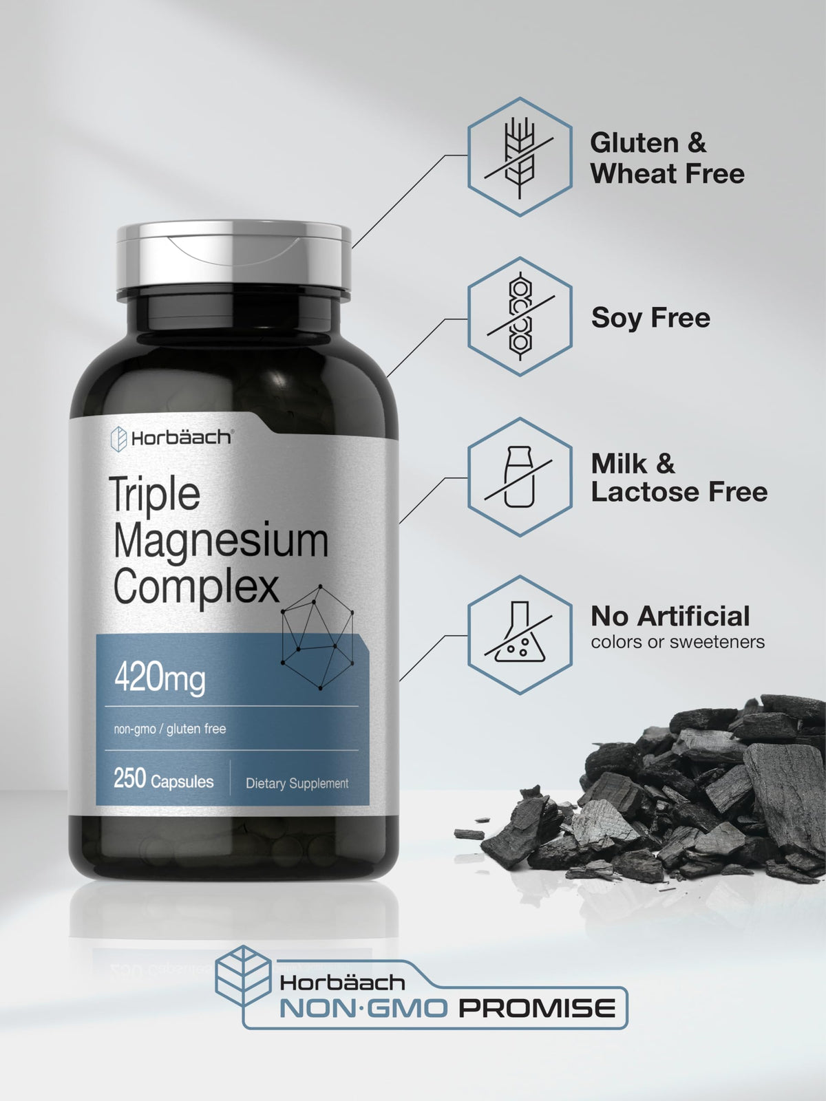 Horbäach Magnesium Complex 420 mg - 250 Capsules - image 5