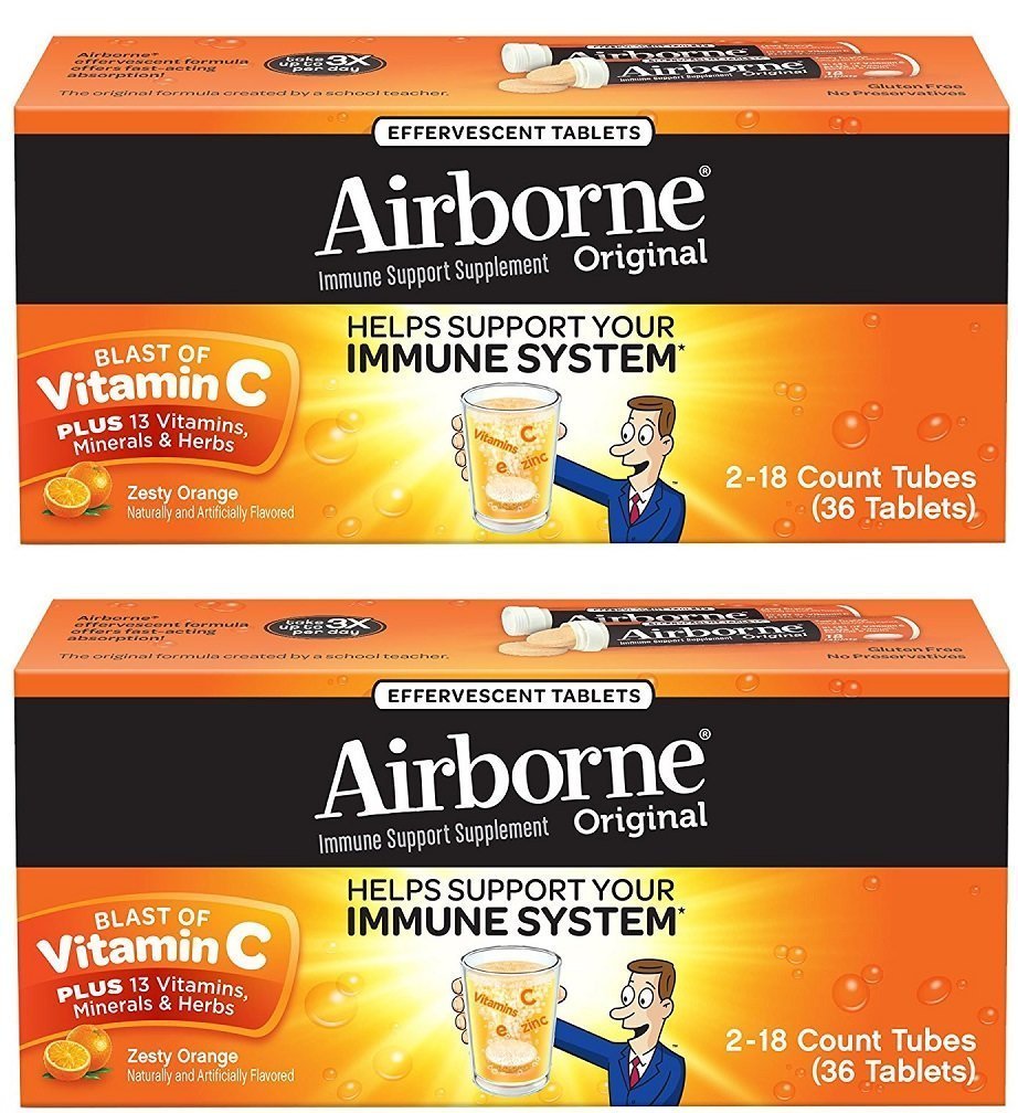 Airborne Elderberry + Zinc & Vitamin C Effervescent Tablets