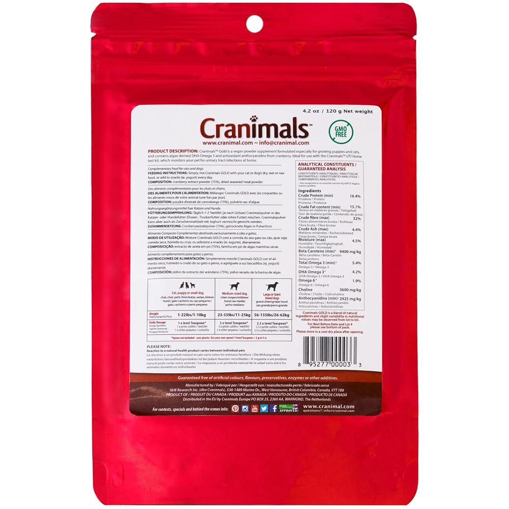 Cranimals Gold Cranberry Powder for Cats - 4.2 Oz - image 2