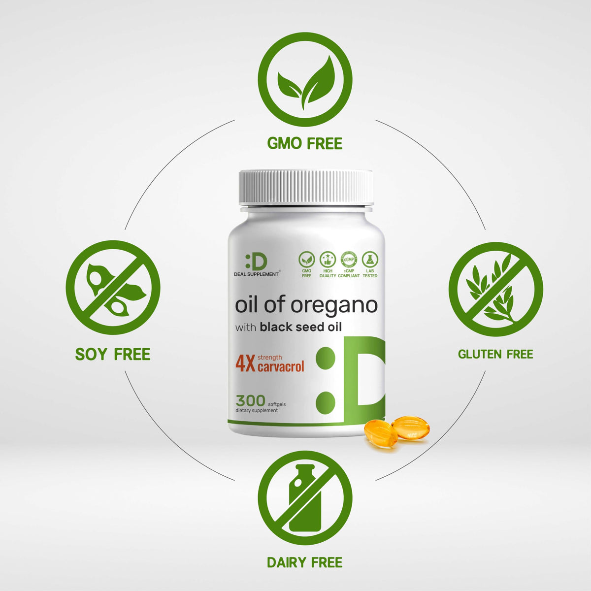 DEAL SUPPLEMENT Oil of Oregano Softgels with Black Seed Oil - 300 Count - image 3