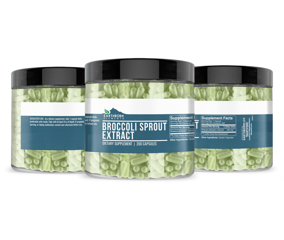 Earthborn Elements Broccoli Extract - 200 Capsules - image 4