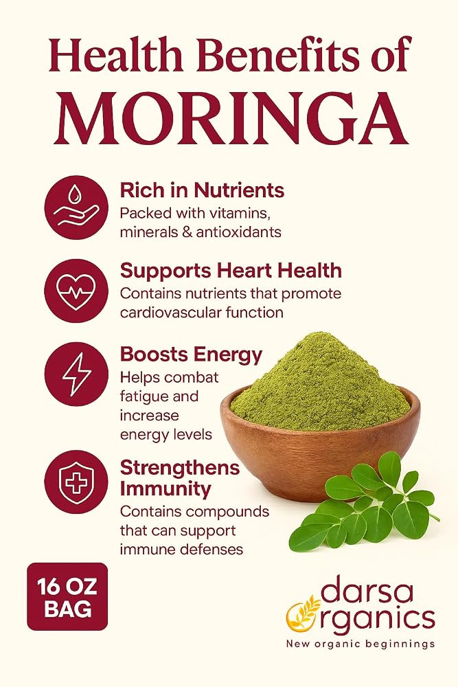Darsa Organics Moringa Powder - 1 lb - image 2