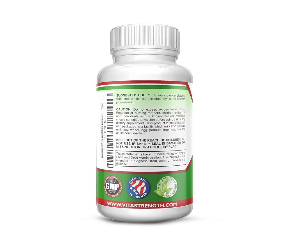 VitaStrength Thyroid Support Supplement with Iodine & Kelp - 60 Capsules - image 4