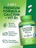 Nature's Truth Calcium Citrate with Vitamin D3 - 100 Caplets - image 5