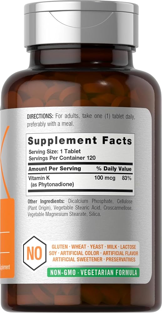 Horbäach Vitamin K 100mcg - 120 Tablets - image 2
