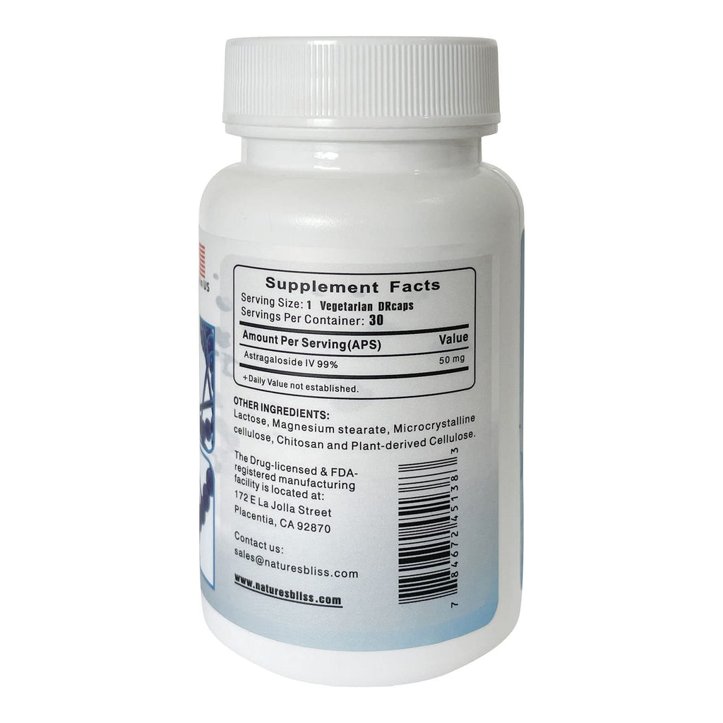 Nature'sbliss Astragalus Root Extract Astragaloside IV 50mg - image 2