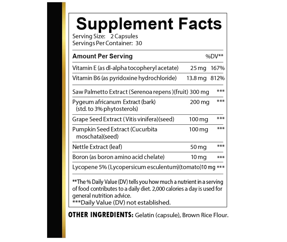 Generic Prostate Complex All Natural Herbal Support - 60 Capsules - image 2