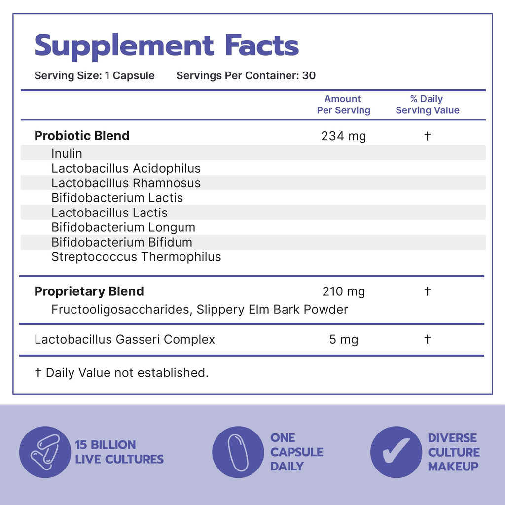Bari Life Probiotic Supplement Digestive Health - 30 Capsules - image 2