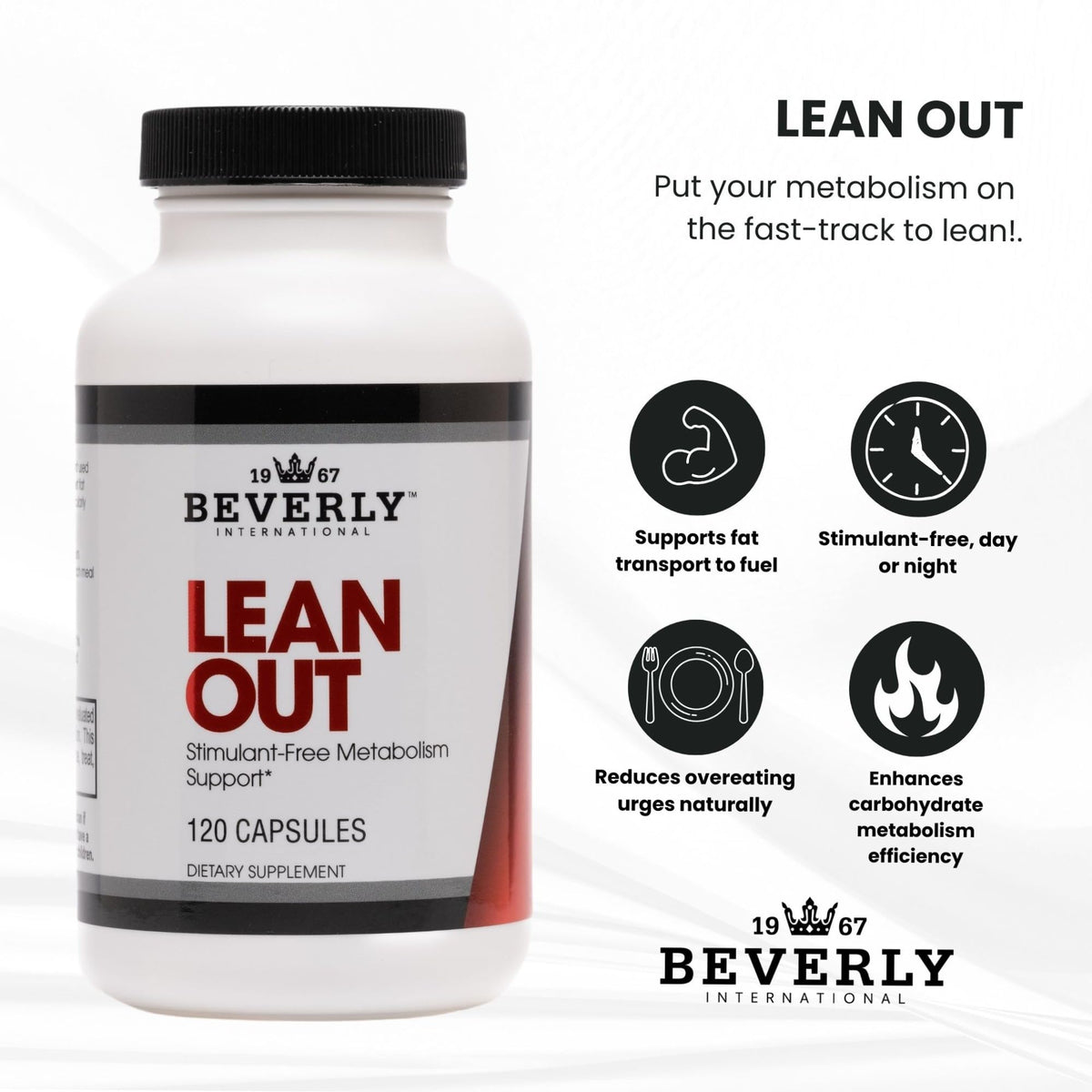 Beverly International Lean Out Stimulant-Free Fat Burner - 120 Capsules - image 4
