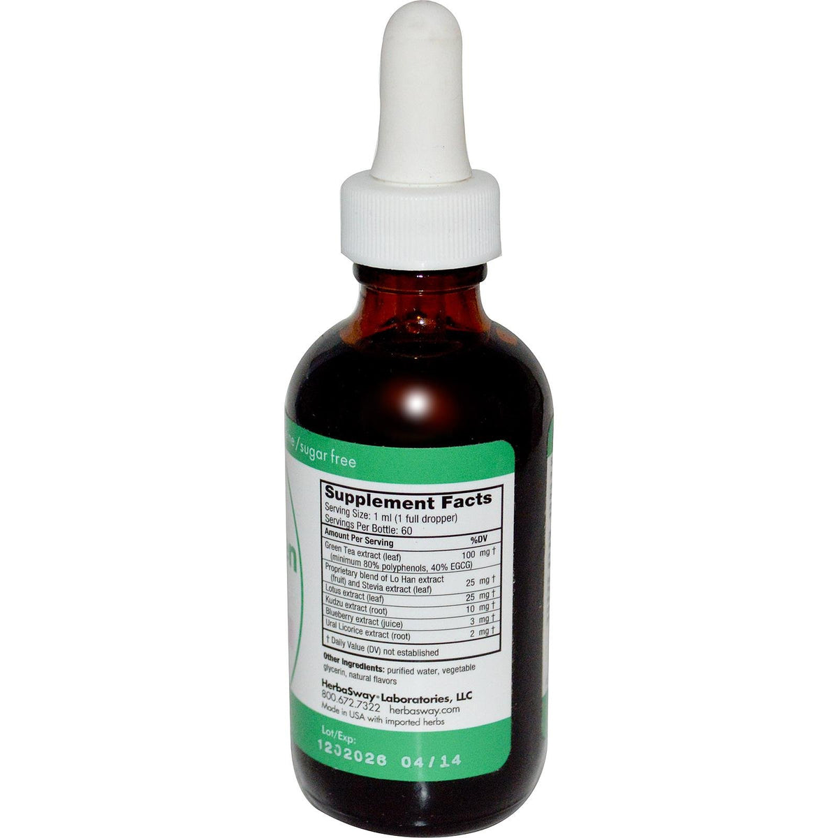 Herbasway HerbaGreen Tea Caffeine Free Raspberry Lime - 2 oz - image 2