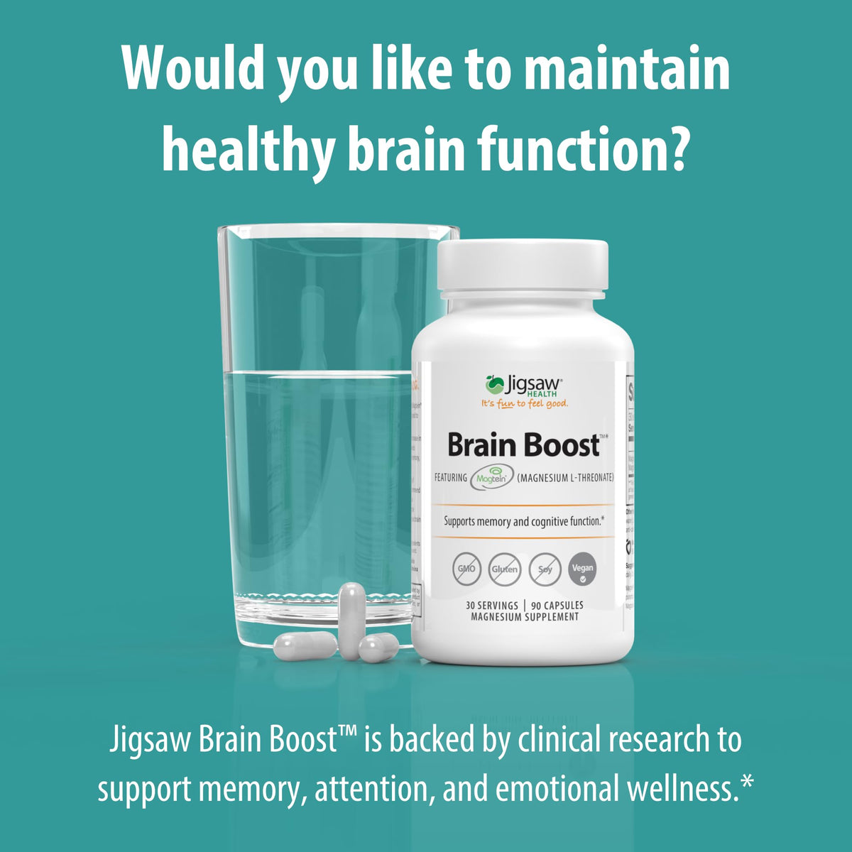 Jigsaw Health Brain Boost Magnesium L-Threonate - 90 Capsules - image 4