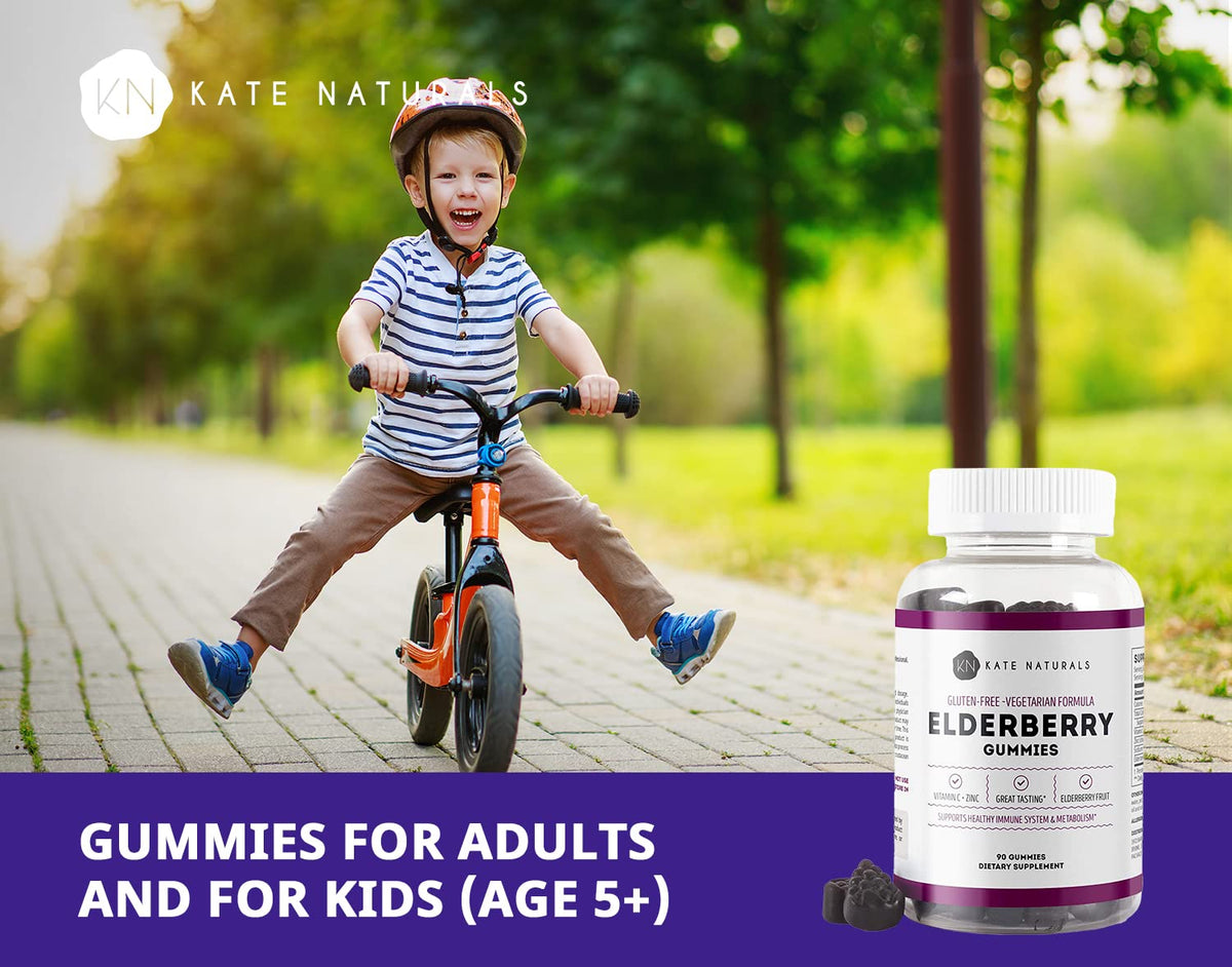 Kate Naturals Elderberry Gummies with Vitamin C and Zinc - 90 Gummies - image 4