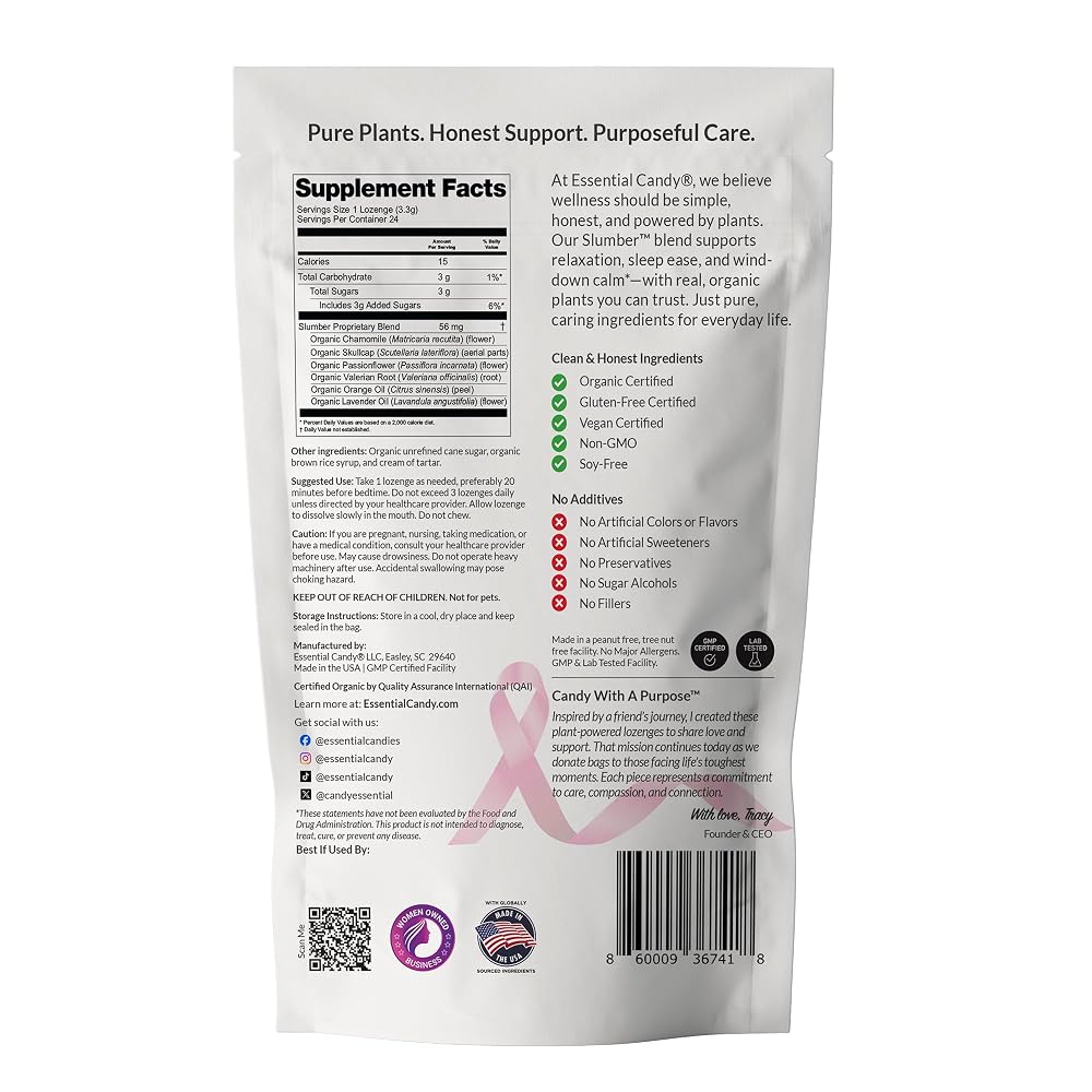 Essential Candy Slumber Blend Organic Lozenges for Sleep - 24 Count - image 9