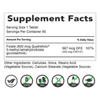 Natural Health Goodies Folate 400 mcg 5-MTHF Methylfolate - 90 Tablets - image 2