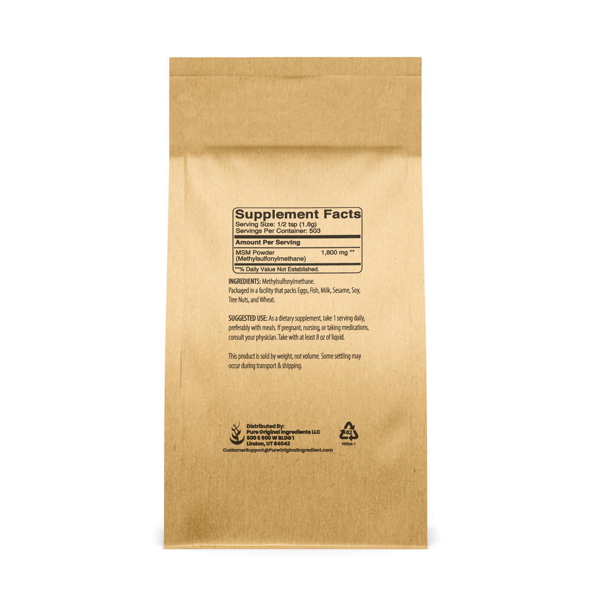 Pure Original Ingredients MSM Powder - 2 Pound - image 2