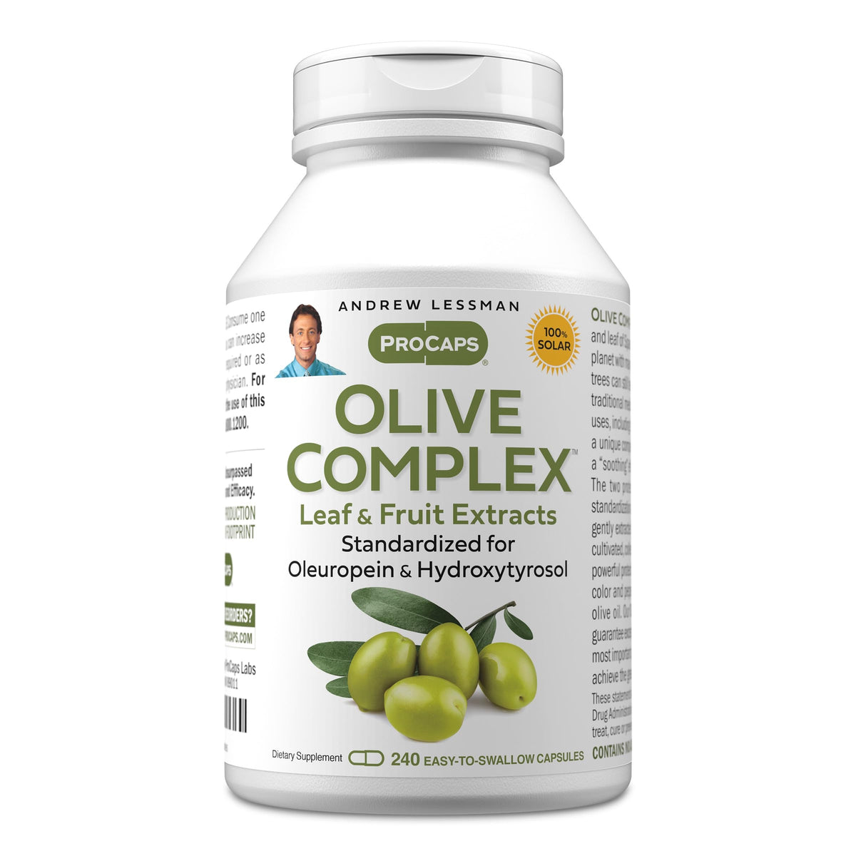 ANDREW LESSMAN Olive Complex - Capsules - Leaf and Fruit Extracts.
