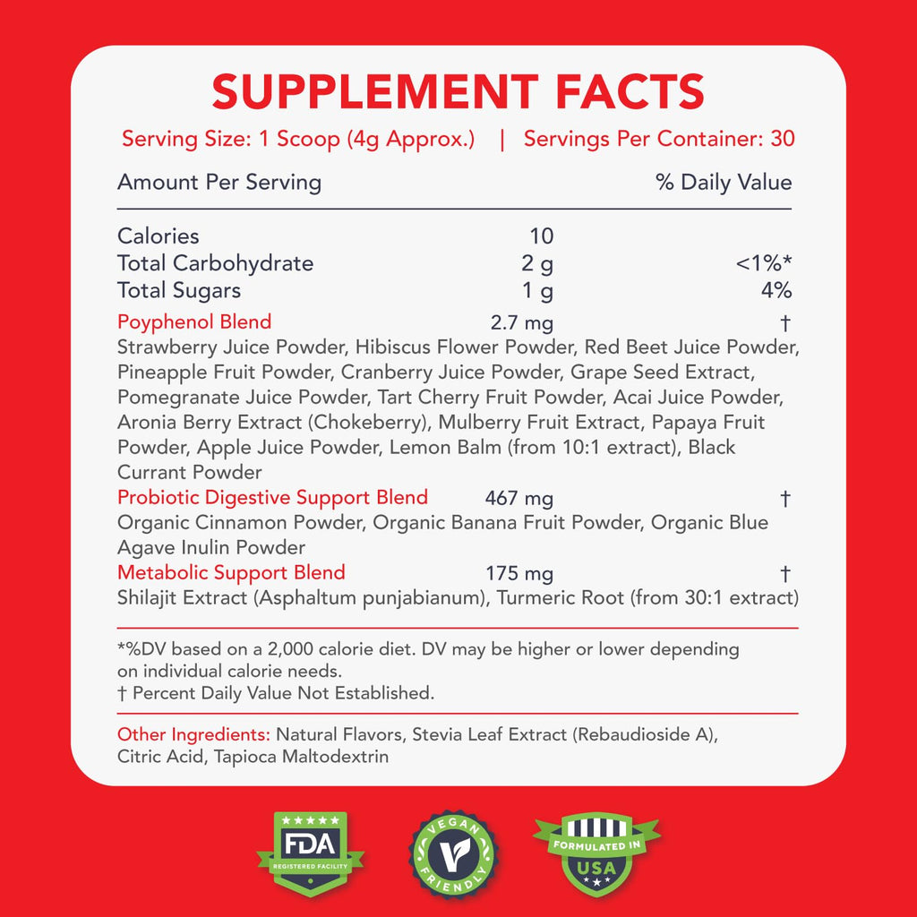 KaraMD Revive Reds Natural Energy Boosting Superfood Powder - 30 Servings - image 2