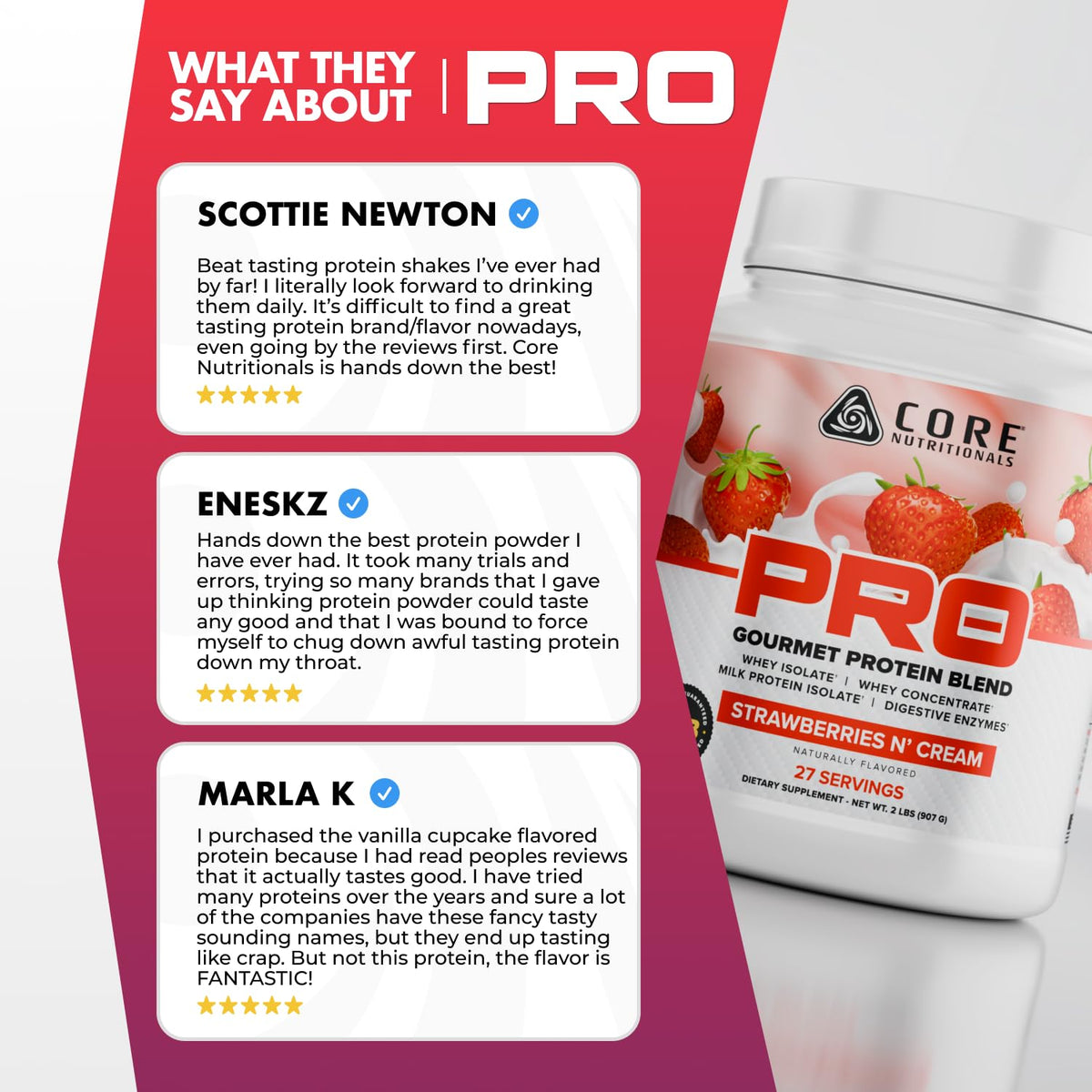 Core Nutritionals Pro Sustained Release Protein Blend - 28 Servings - image 9