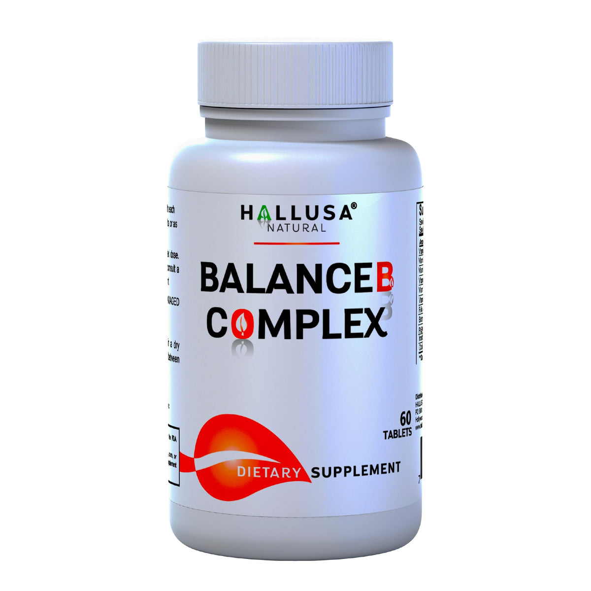 Hallusa Natural B Complex Energy Metabolism Support - 60 Tablets