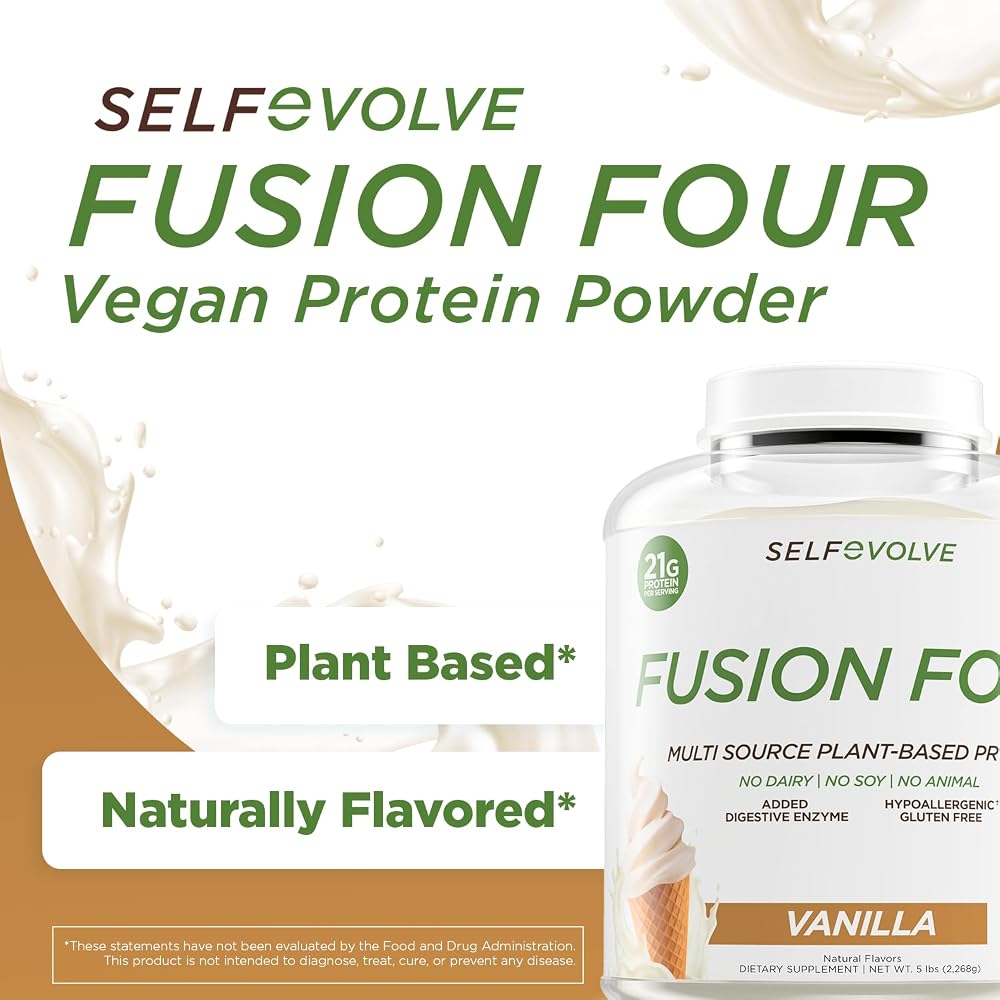 selfevolve Fusion Four Plant Based Protein Powder Vegan Protein - image 3
