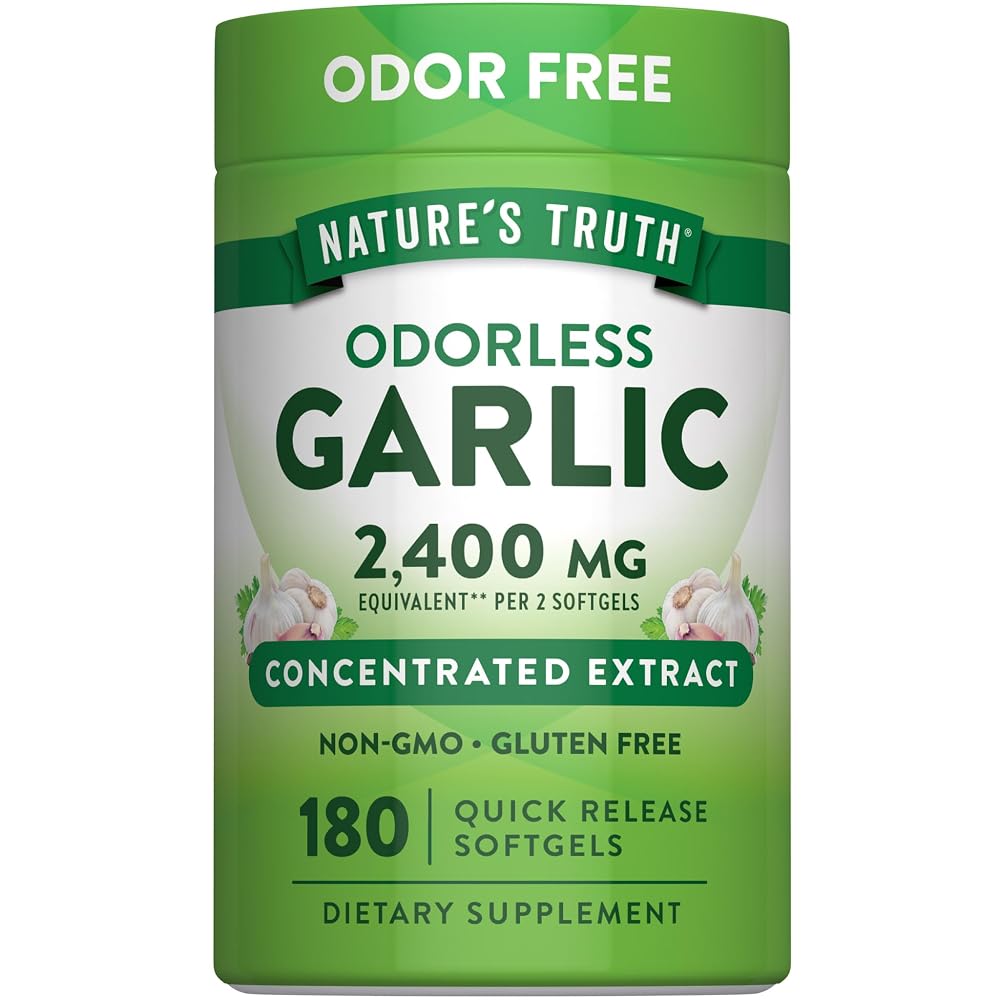 Nature's Truth Odorless Garlic Softgels - 180 Softgels