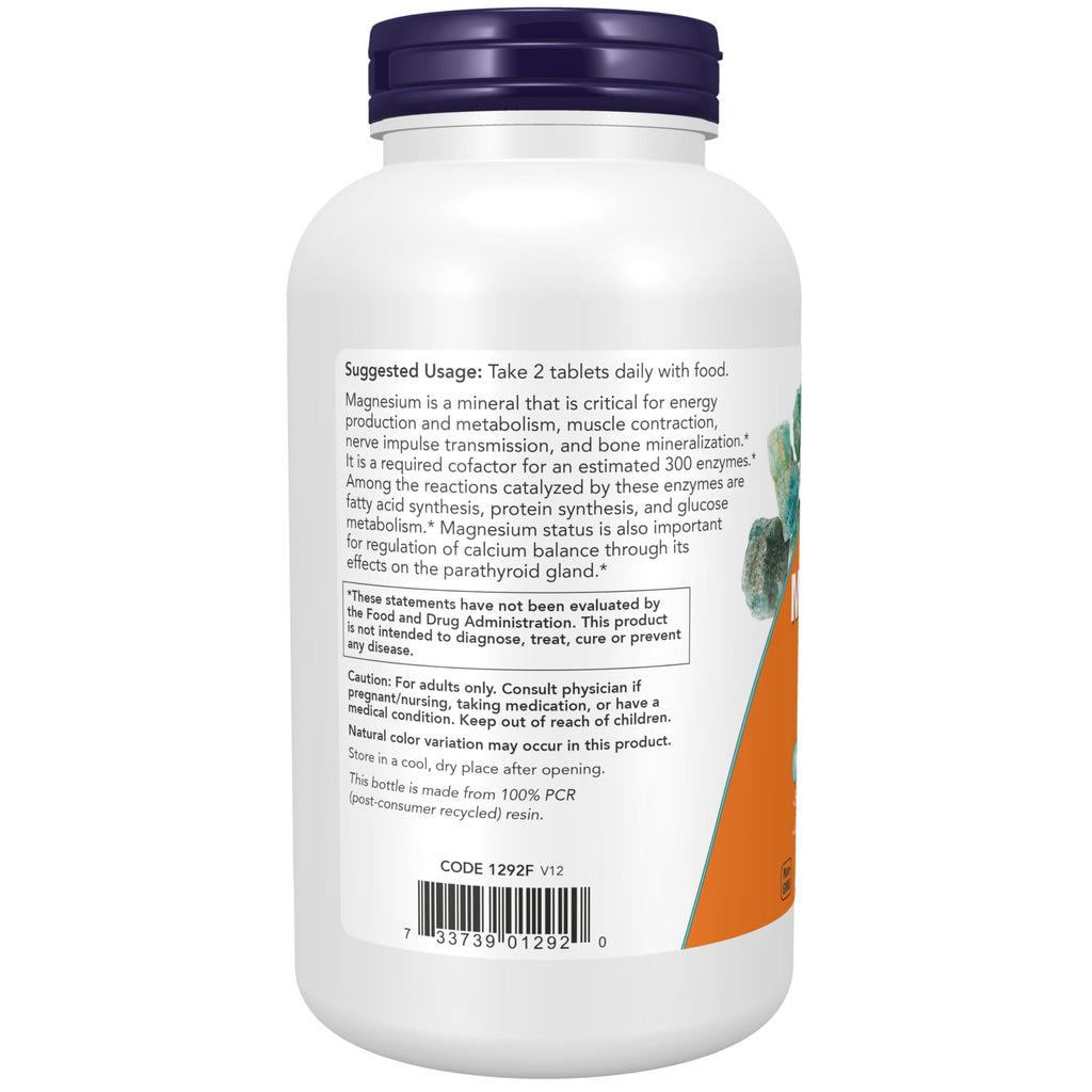 NOW Magnesium Citrate 200 mg Enzyme Function - 250 Tablets - image 3