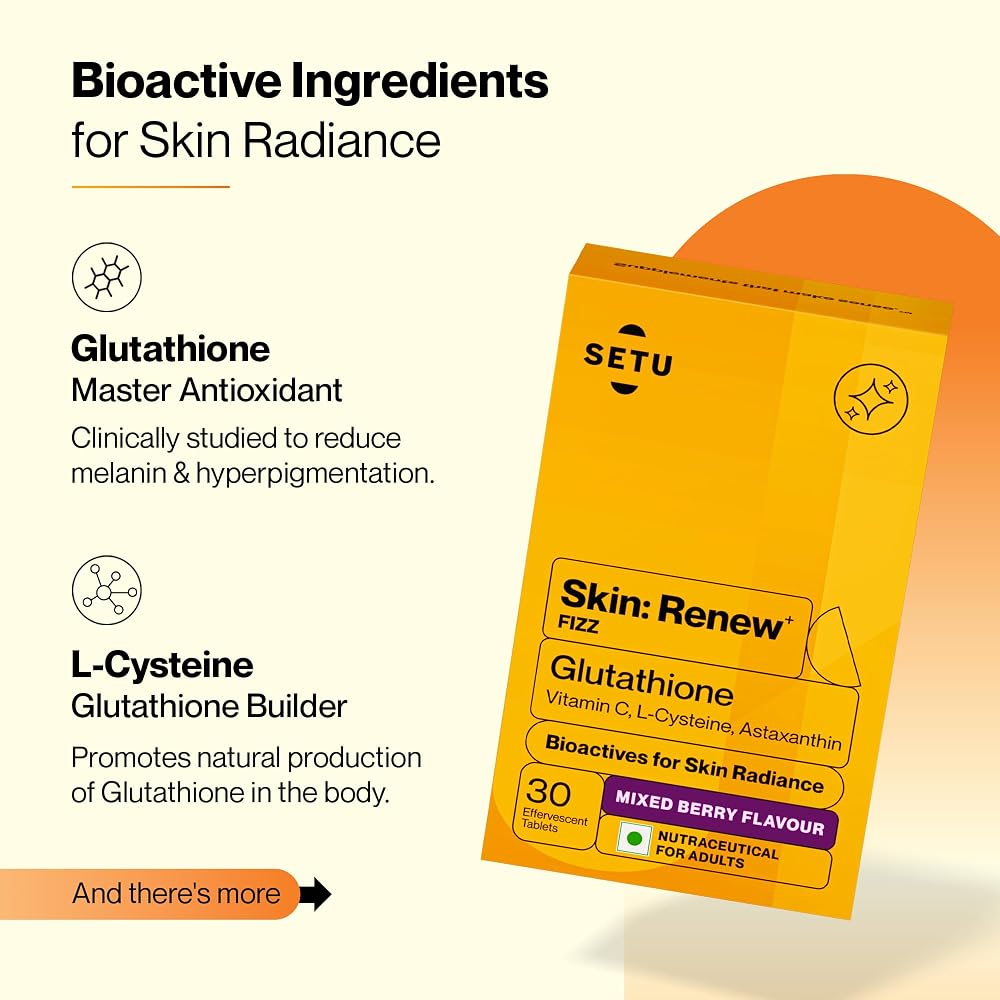 SETU Glutathione Effervescent Tablets with 500mg L-Glutathione