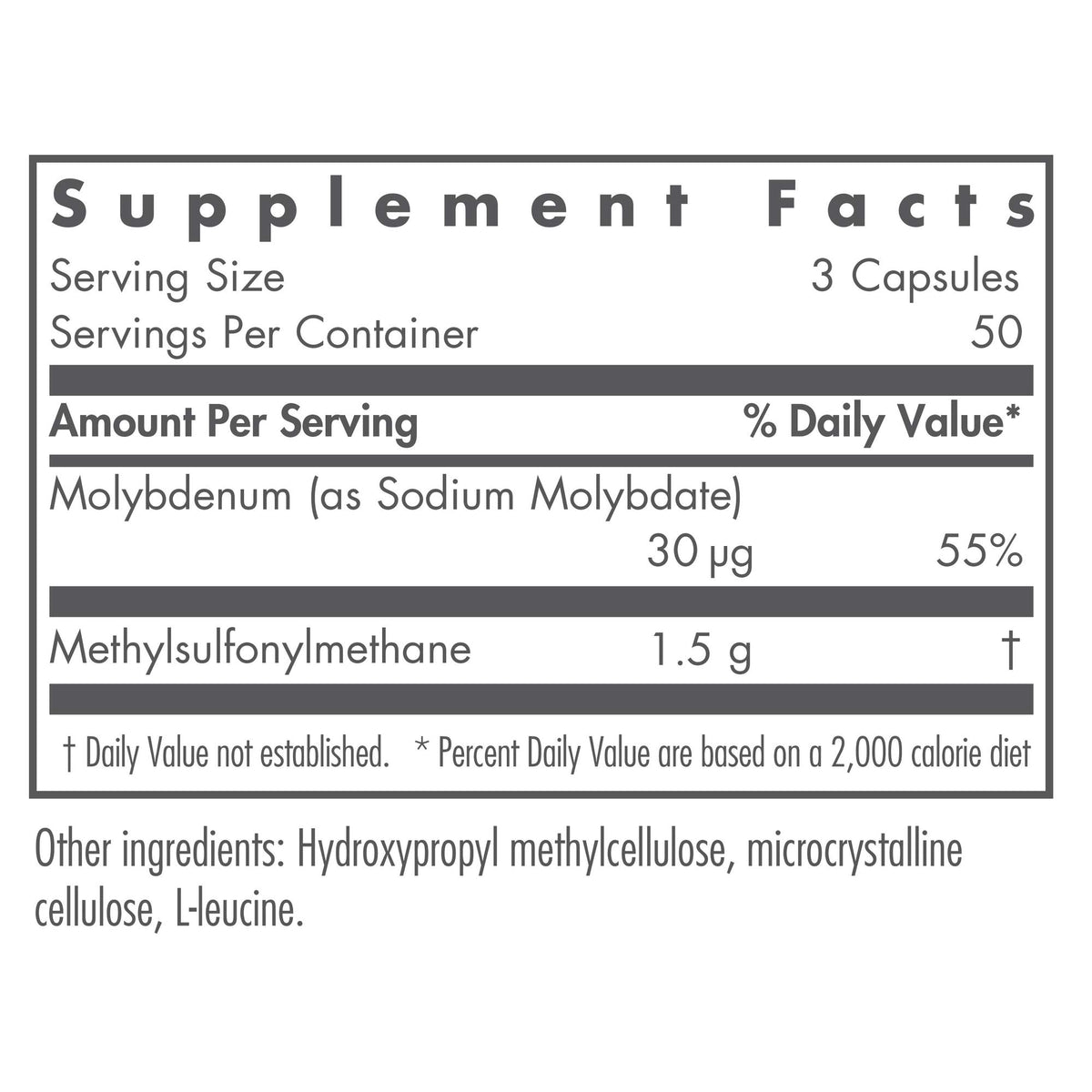 Allergy Research Group MSM Supplement Joint Support - 150 Vegetarian Capsules - image 2