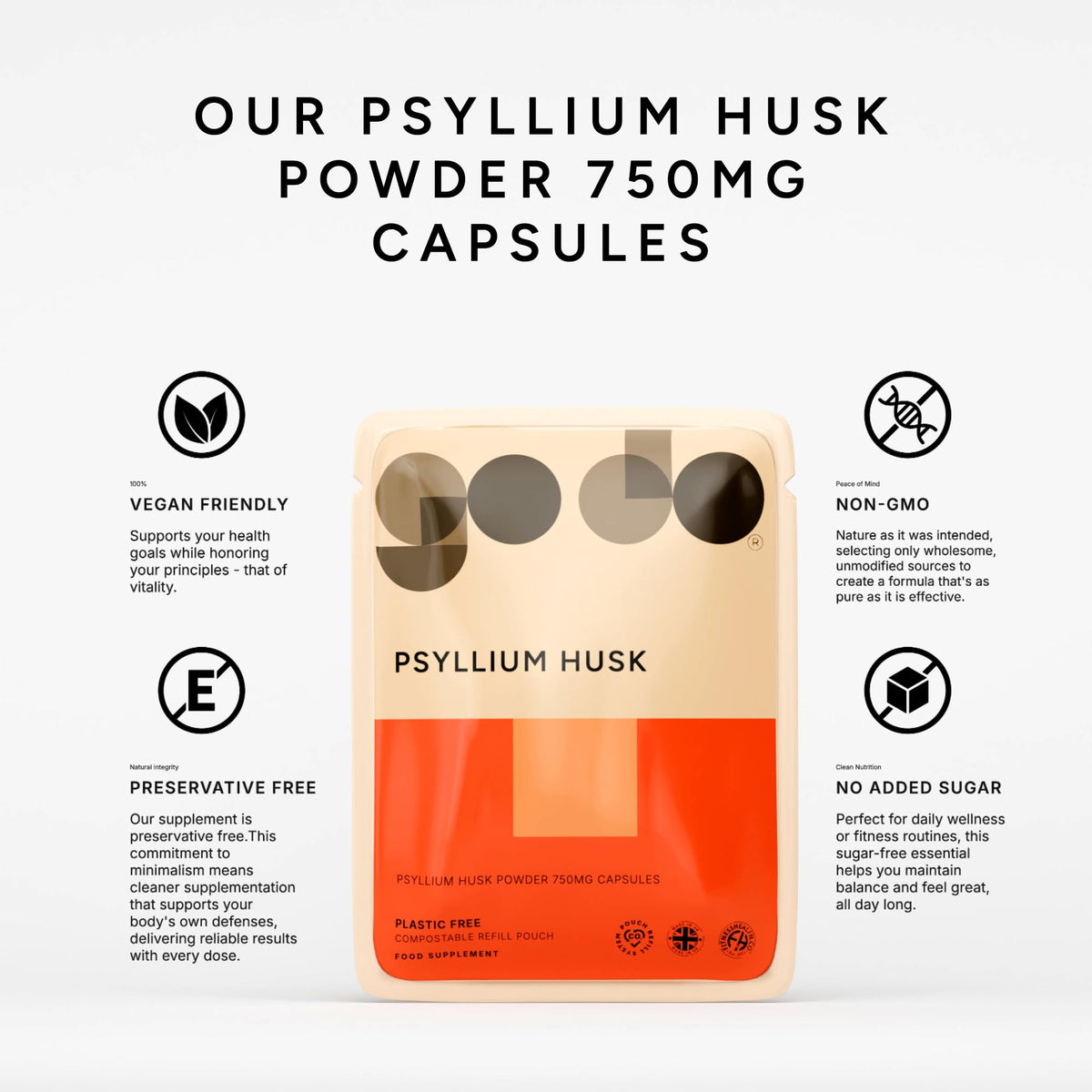 Fitness Health Psyllium Husks Powder 500mg - 60 Capsules - image 3