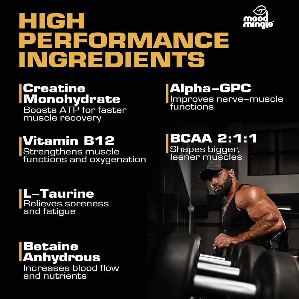 Mood Mingle Creatine Monohydrate Gummies for Men Women - 120 Count - image 4