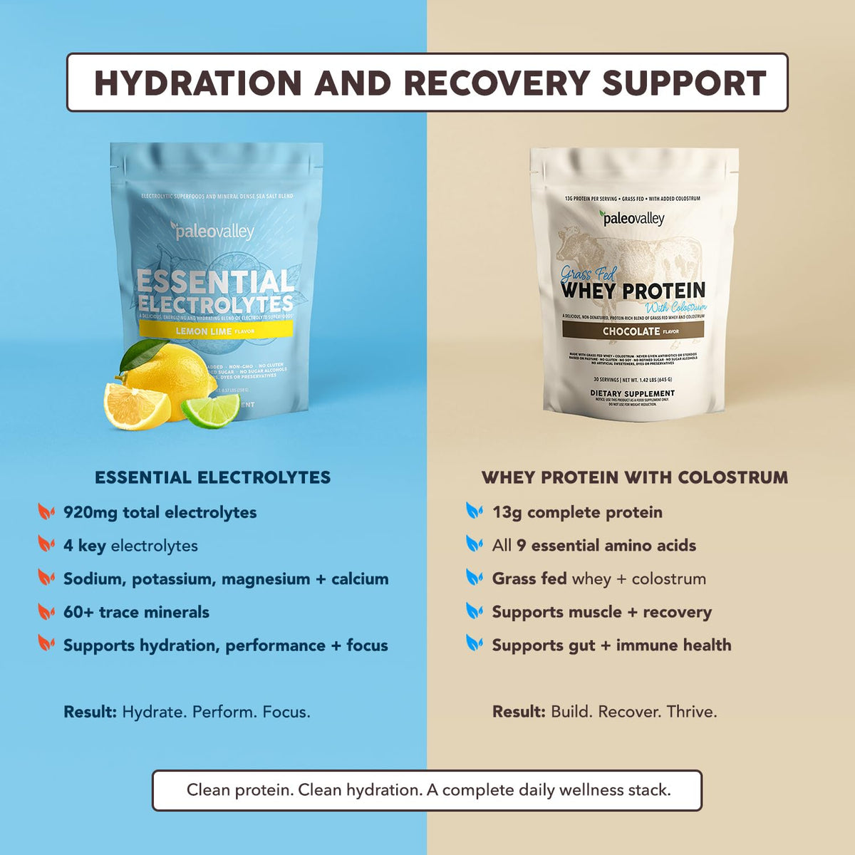 Paleovalley Essential Electrolytes Powder - Full Spectrum Lemon Lime
