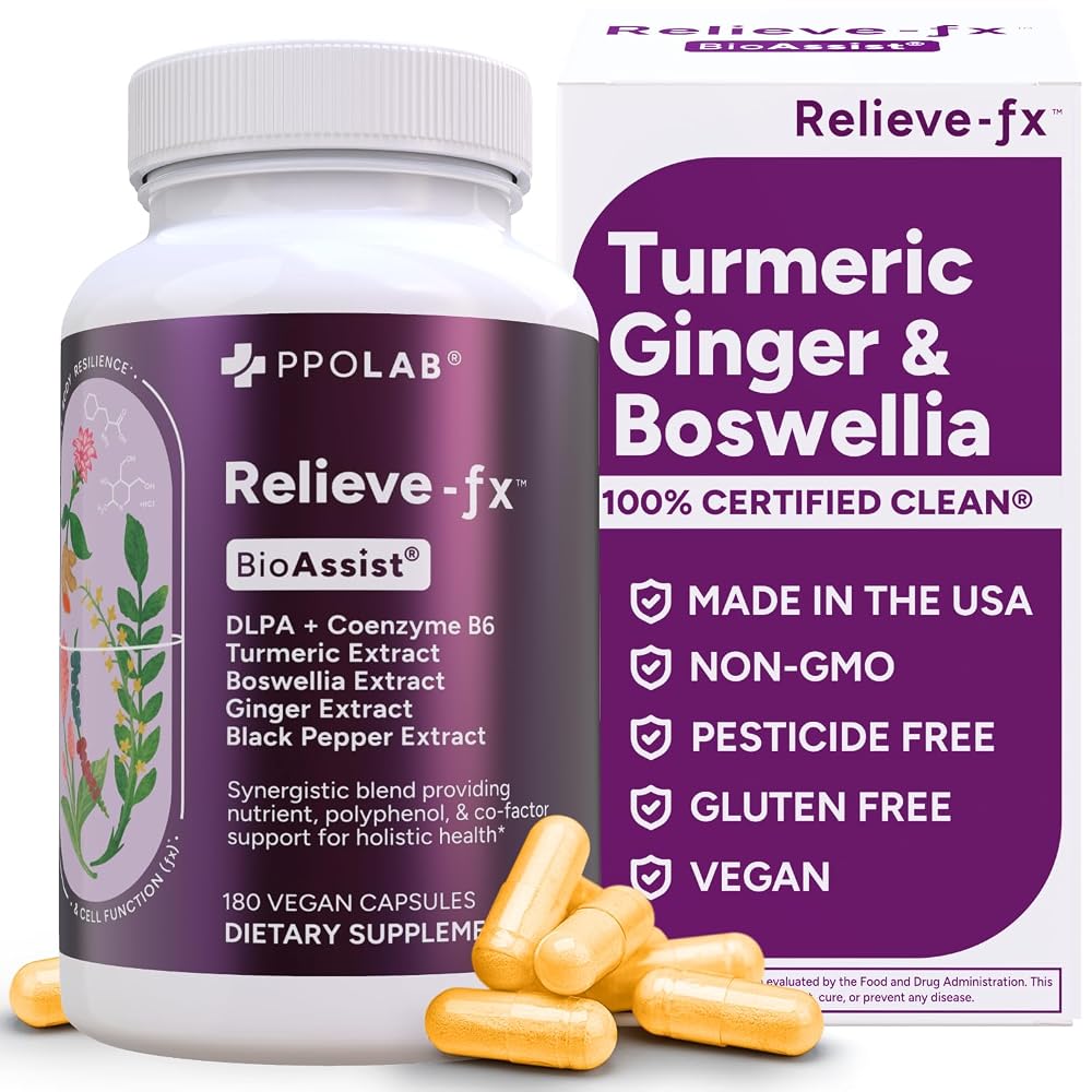 PPO Lab Relieve-fx™ DLPA Boswellia Turmeric Ginger Supplement