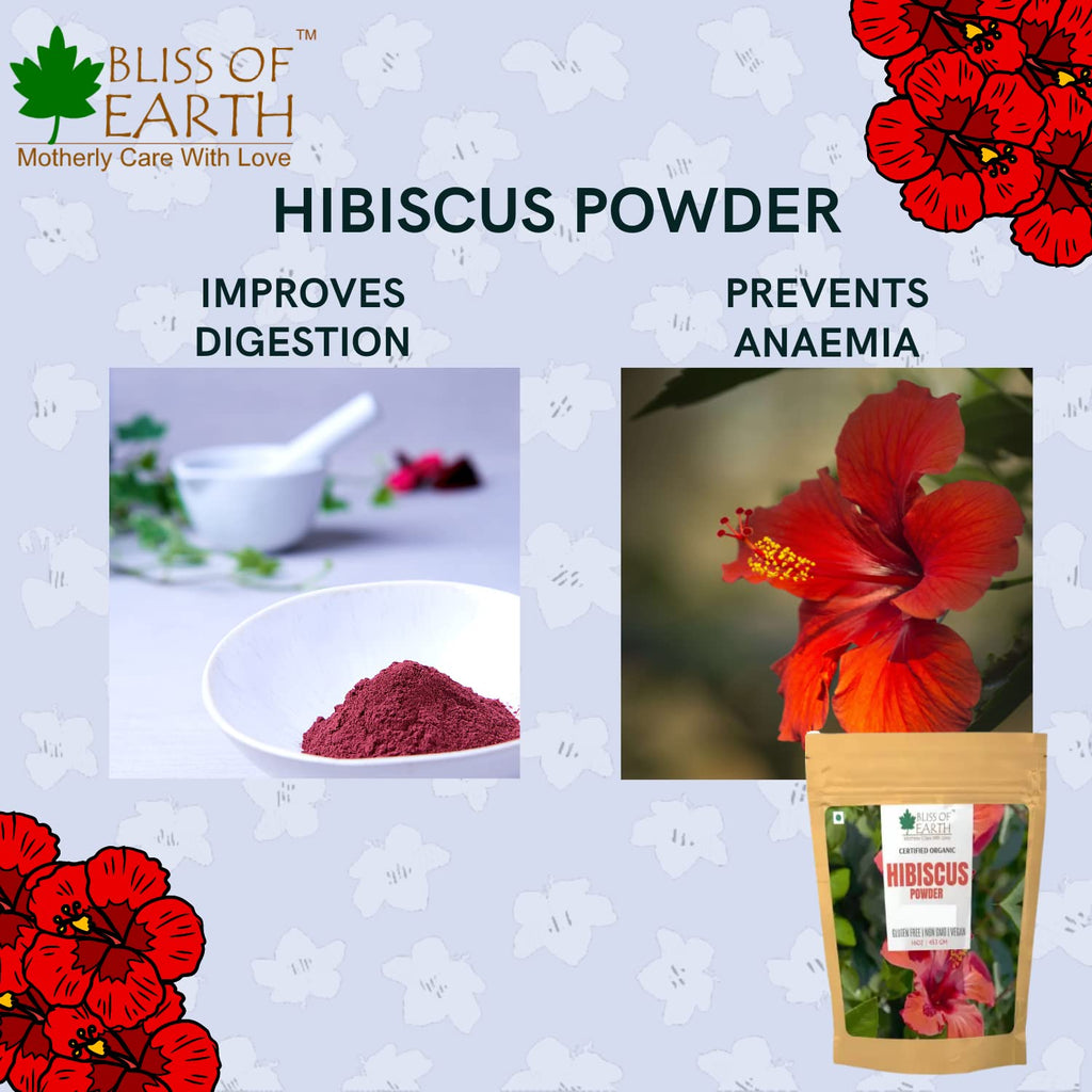 BLISS OF EARTH Pure Natural Hibiscus Powder - 100g - image 2