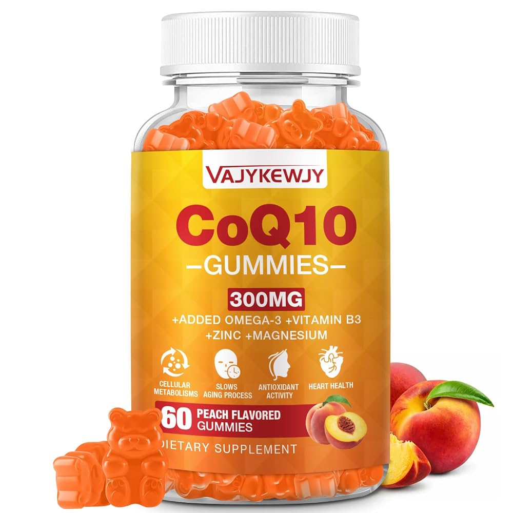 VAJYKEWJY Sugar-Free CoQ10 Gummies 300 mg - 60 Count