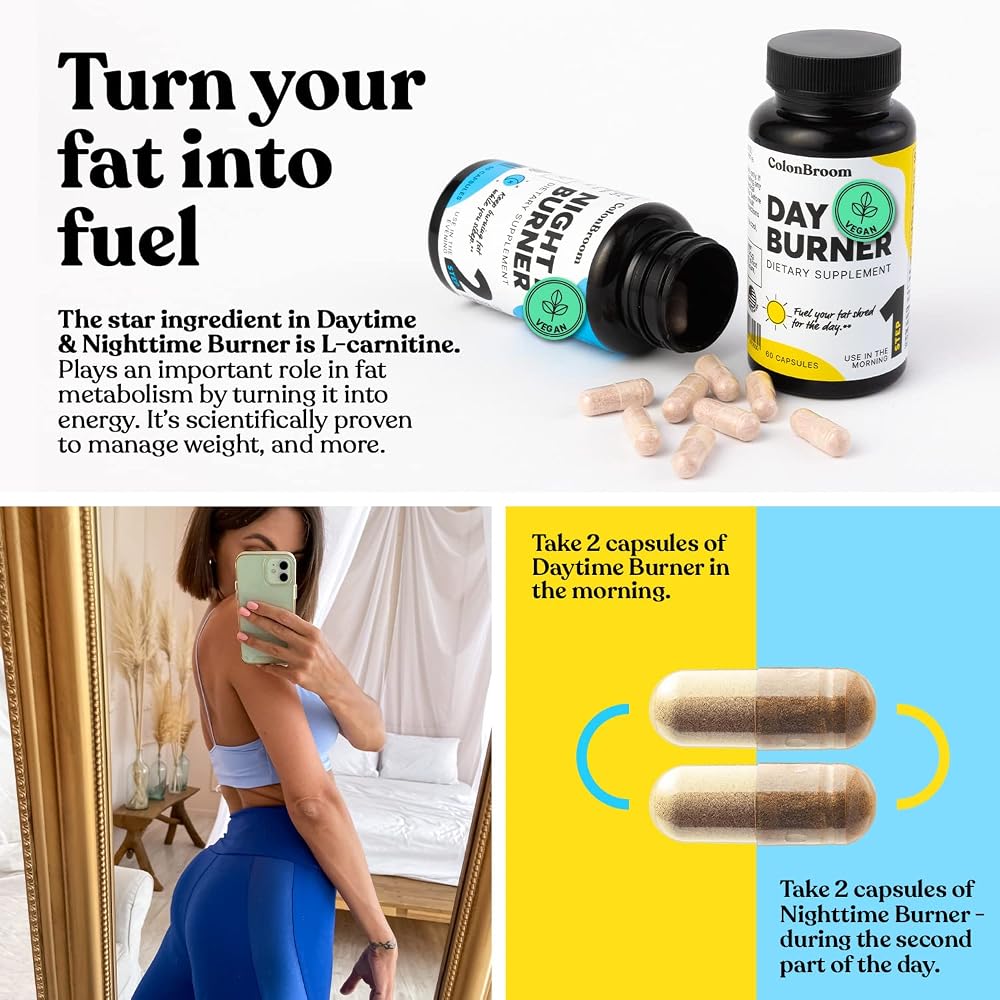 ColonBroom Day & Night Burner Weight Management Capsules - 120 Capsules - image 4
