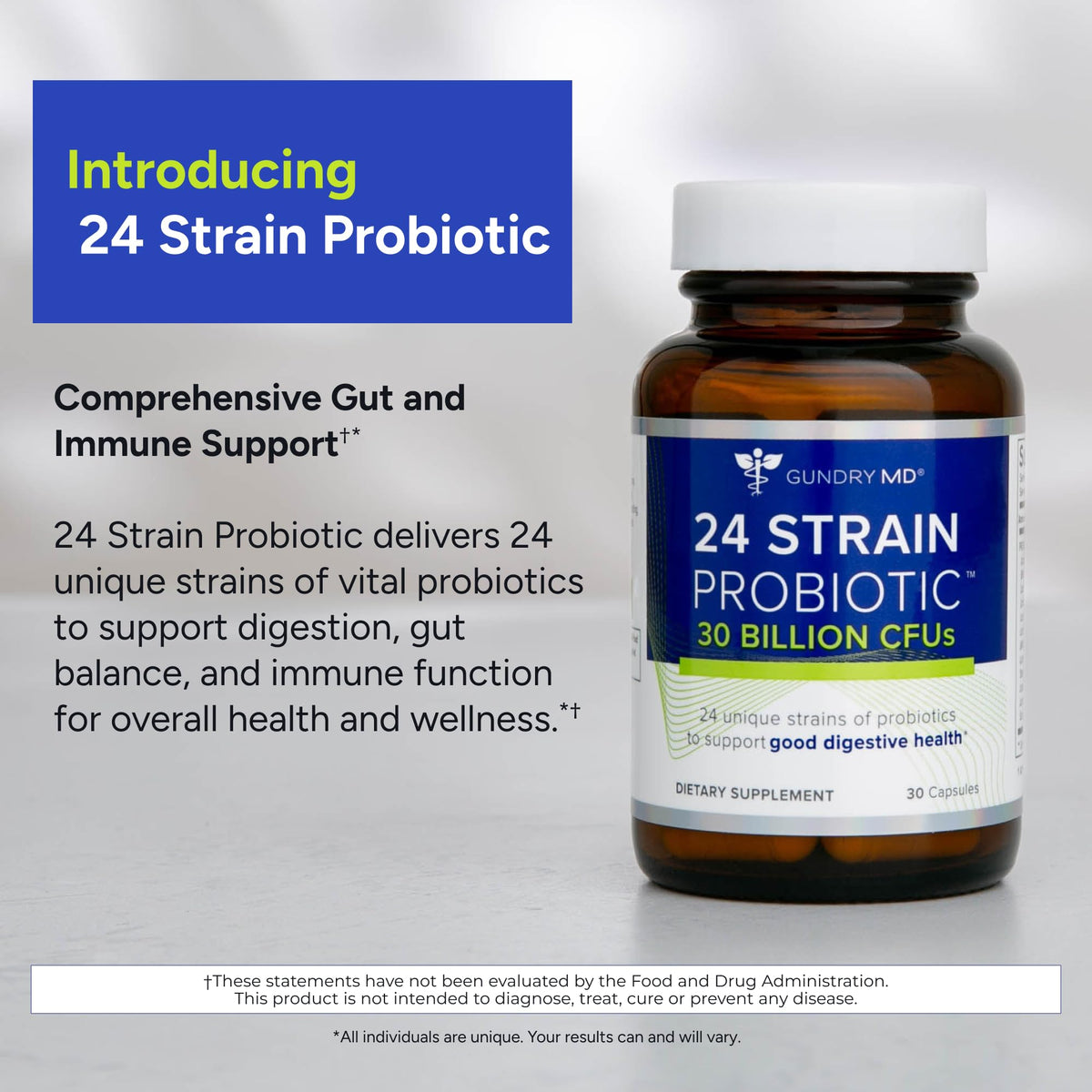Gundry MD 24 Strain Probiotic 30 Billion CFU - 30 Capsules - image 2