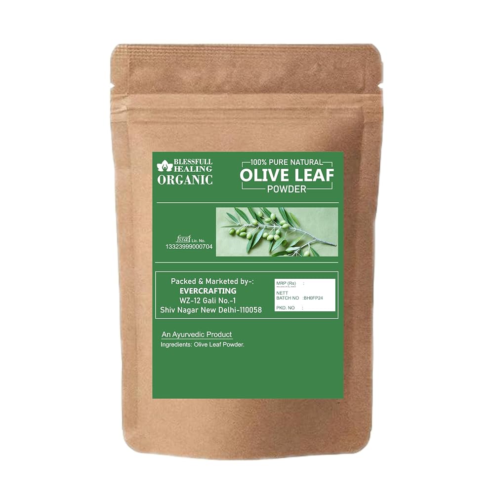Blessfull Healing Organic Olive Leaf Powder 100% Pure Natural 200