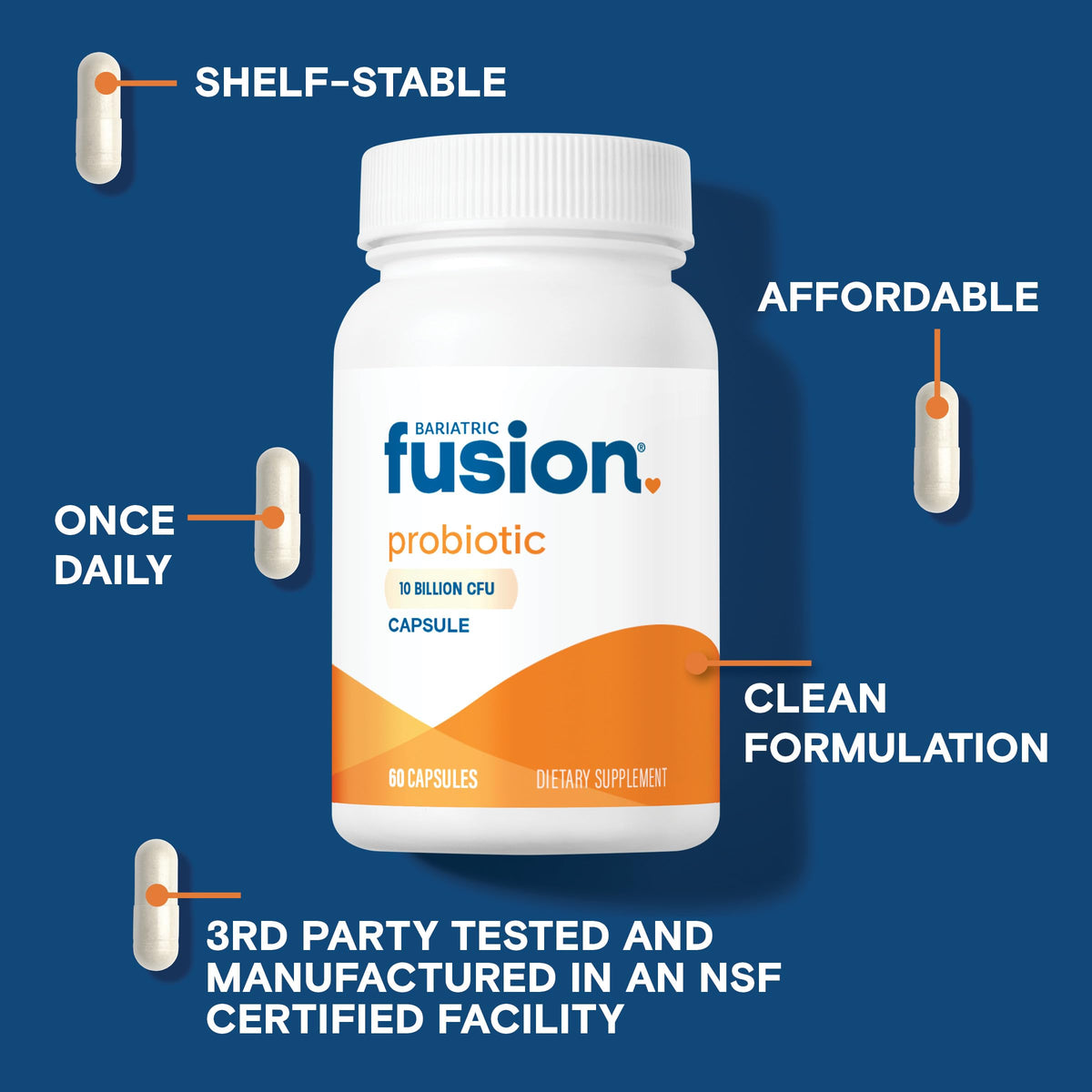 Bariatric Fusion Probiotic Capsule - 60 Count - image 3