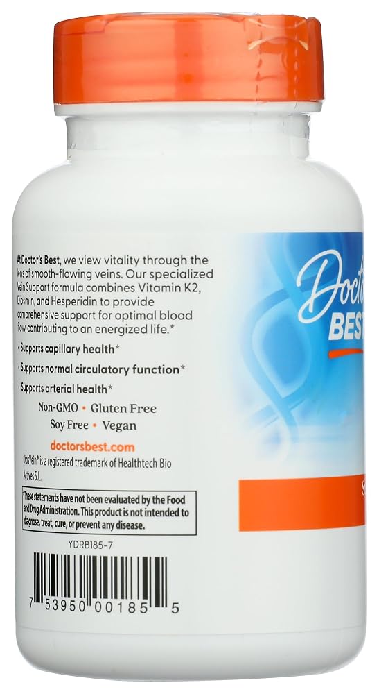 Doctor's BEST Vein Support with DiosVein & MenaQ7 - 60 Capsules - image 4