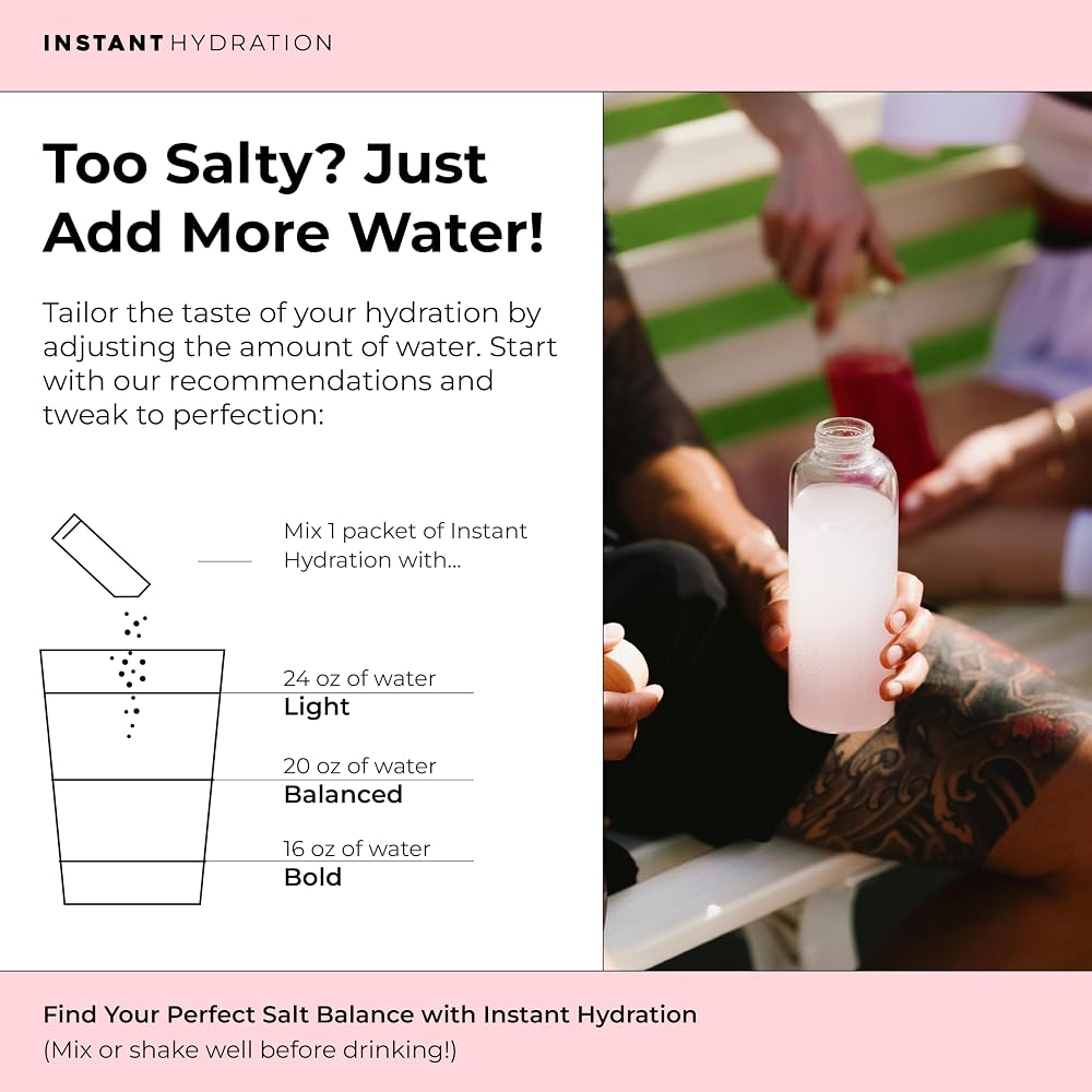 Instant Hydration Electrolytes Powder Packets - Zero Sugar - Keto