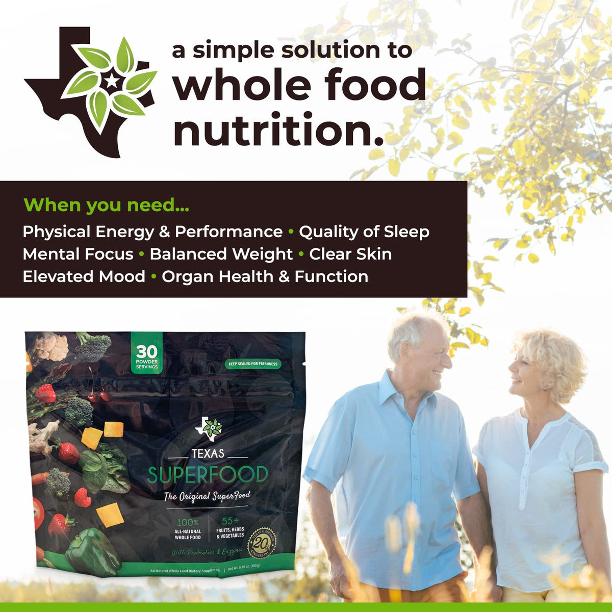 Texas SuperFood Original Superfood Powder - 30 Servings - image 4