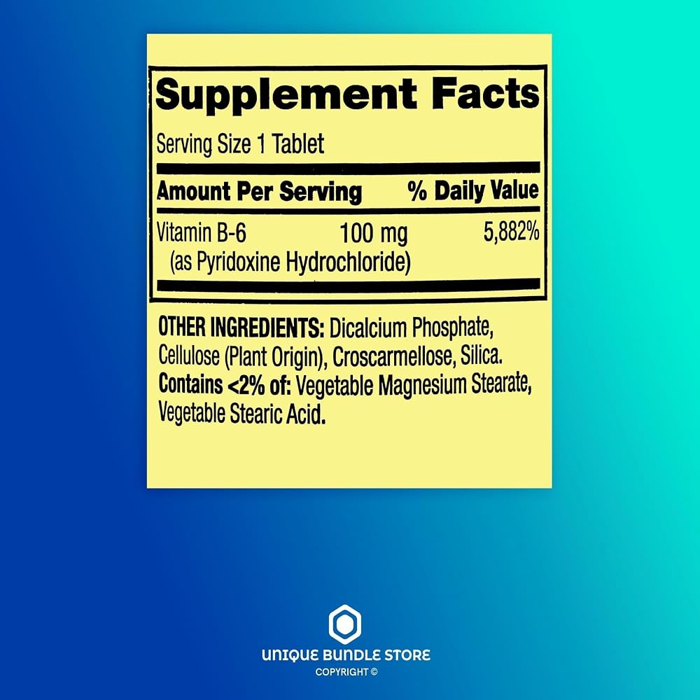 Unique Bundle Store Vitamin B6 100mg