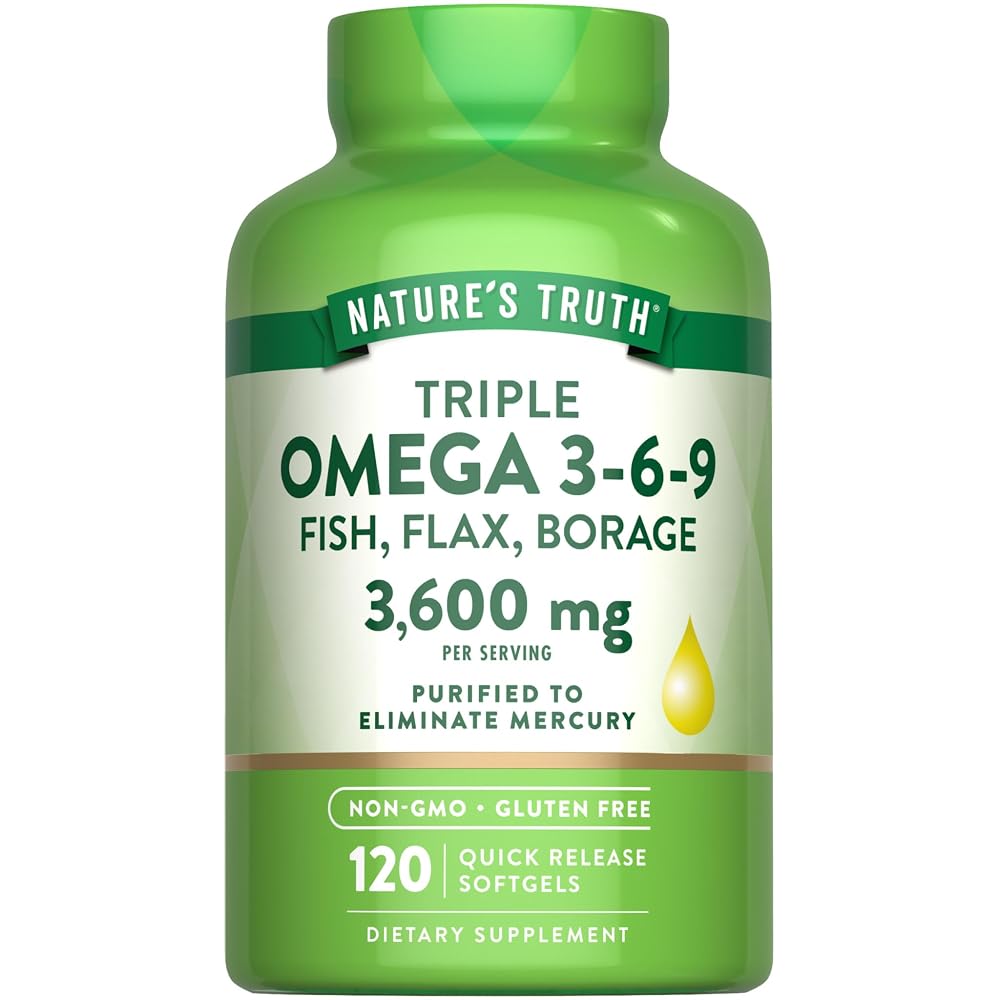 Nature's Truth Omega 3-6-9 Softgels 3600mg - 120 Softgels