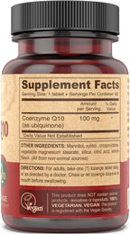 DEVA Vegan Coenzyme Q10 100mg Chewable - 180 Tablets - image 3
