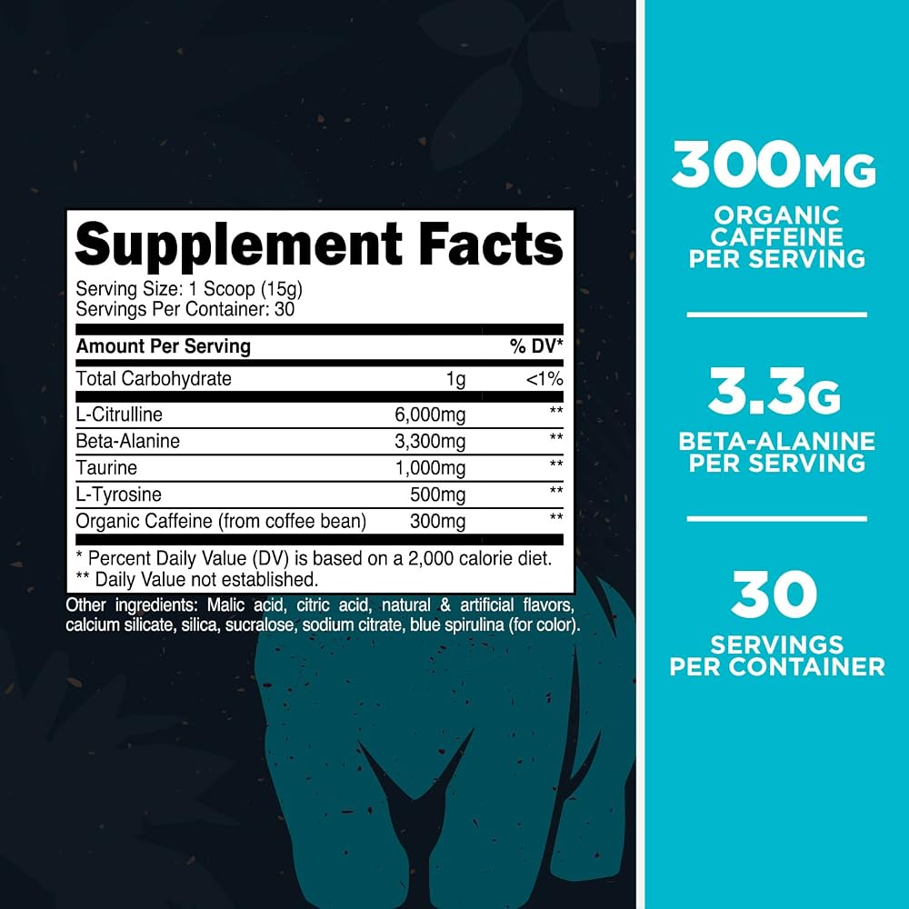 Primal Pre-Workout Powder Tropical Rain Energy Boost - 30 Servings - image 2